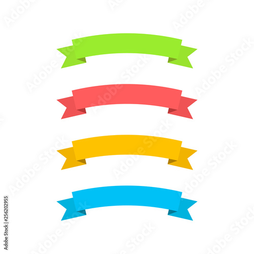 Free Download Flat vector ribbons banners flat isolated on white background, Illustration Set of 50 ribbons. - GFXLoad