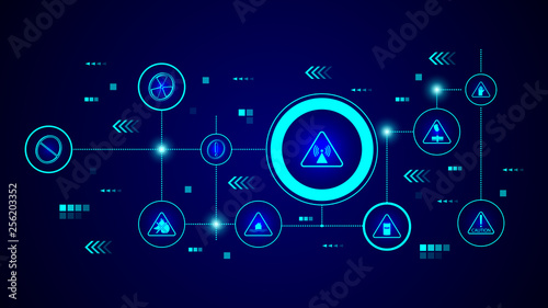 sign radio station icon. From Warning signs set