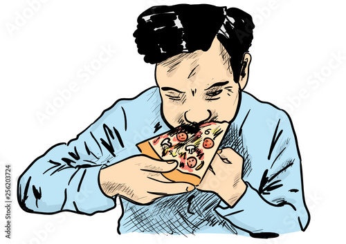 men eating