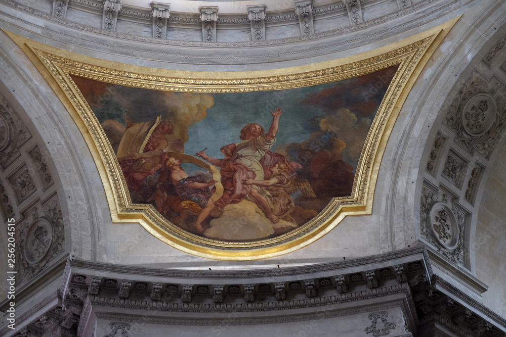 Obraz premium Fresco in the Cathedral of Saint-Louis des Invalides, Paris, France
