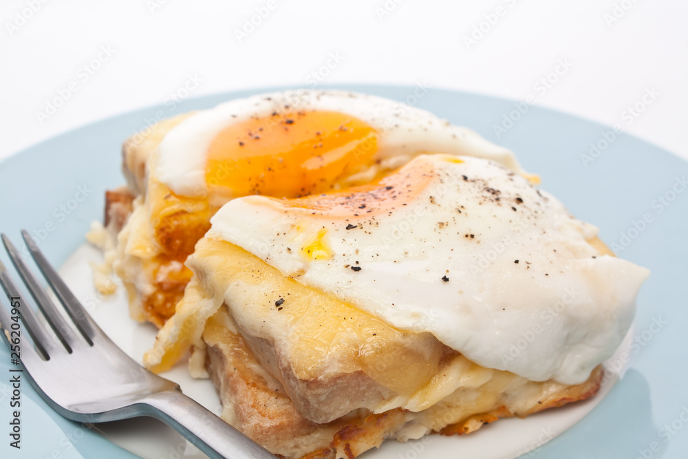 Serving of Croque Madame