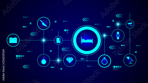 bed icon. From Web set