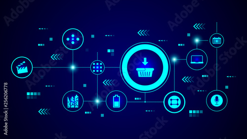 download to shopping cart icon. From Web set