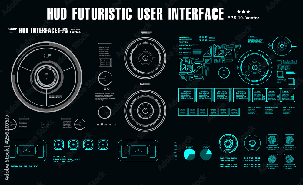Futuristic virtual graphic touch user interface, HUD dashboard display virtual reality technology screen Futuristic virtual graphic touch user interface, HUD dashboard display virtual reality technology screen