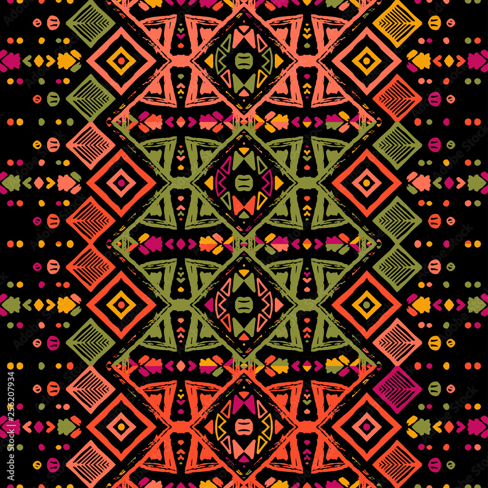 Seamless ethnic zigzag chevron seamless pattern. Vector illustration