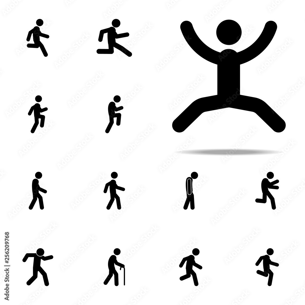man, jump icon. Walking, Running People icons universal set for web and mobile