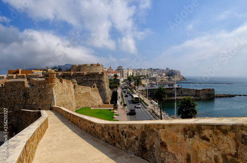 Ceuta, Spain. The Royal Walls of Ceuta are a line of fortification in Ceuta, an autonomous Spanish city in north Africa. The walls date to 962. photo
