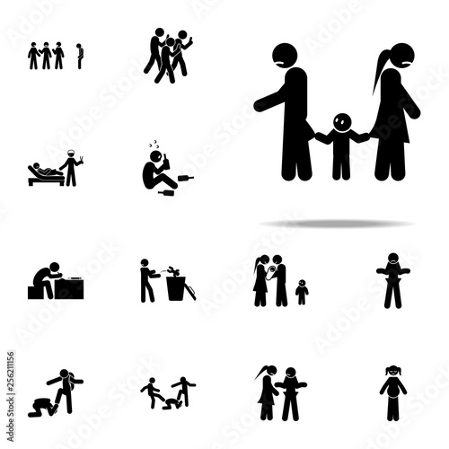 breakup, child icon. Youth social issues icons universal set for web and mobile