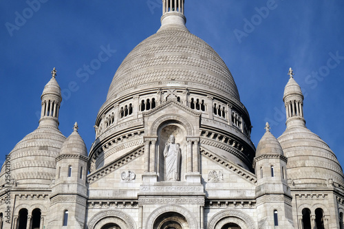 Basilica of the Sacre Coeur  dedicated to the Sacred Heart of Jesus in Paris