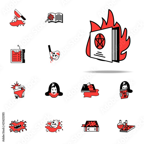 Esoteric, fire icon. Literary genres icons universal set for web and mobile