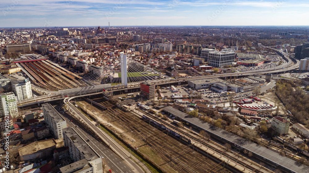 Fototapeta premium Panoramiczny widok na Bukareszt