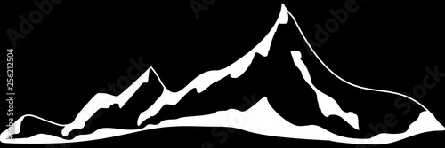 Mountains icon. Element of web for mobile concept and web apps icon. Glyph, flat icon for website design and development, app development
