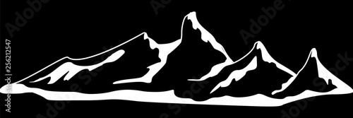 Mountains icon. Element of web for mobile concept and web apps icon. Glyph, flat icon for website design and development, app development
