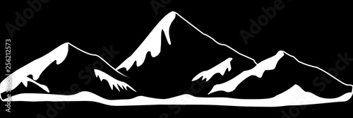 Mountains icon. Element of web for mobile concept and web apps icon. Glyph, flat icon for website design and development, app development