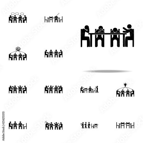 sitting boring, business icon. People sitting icons universal set for web and mobile