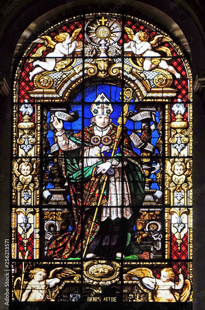 Servant of God Denis Auguste Affre, stained glass windows in the Saint Roch Church, Paris, France