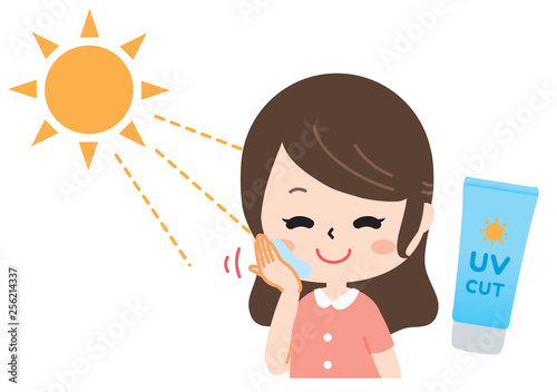 women suffering from sunburn