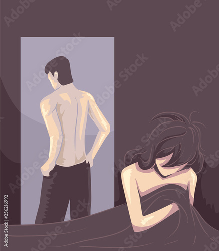 Girl Domestic Abuse Sexual Illustration