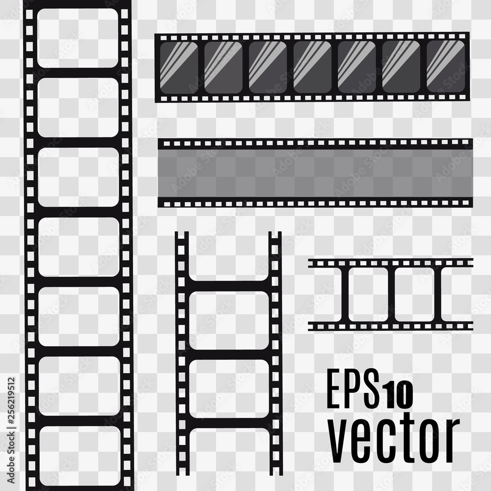 Film strip, Vector illustration. Set