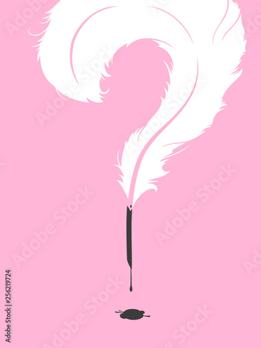 Quill Question Mark Illustration