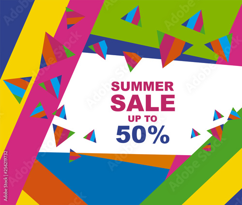 Summer sale banner template