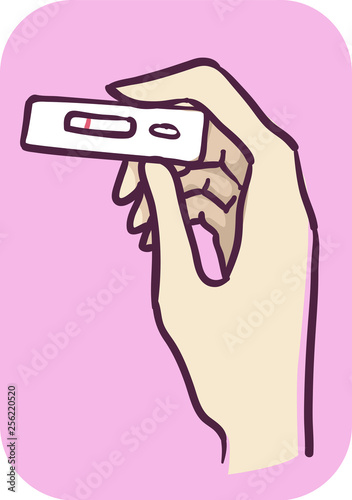 Hand Pregnancy Test Negativ...