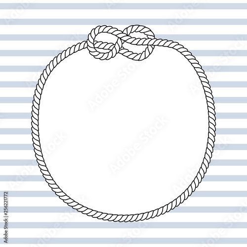 Black and white marine knot...