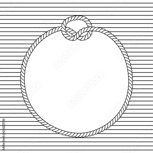 Black and white marine knot...