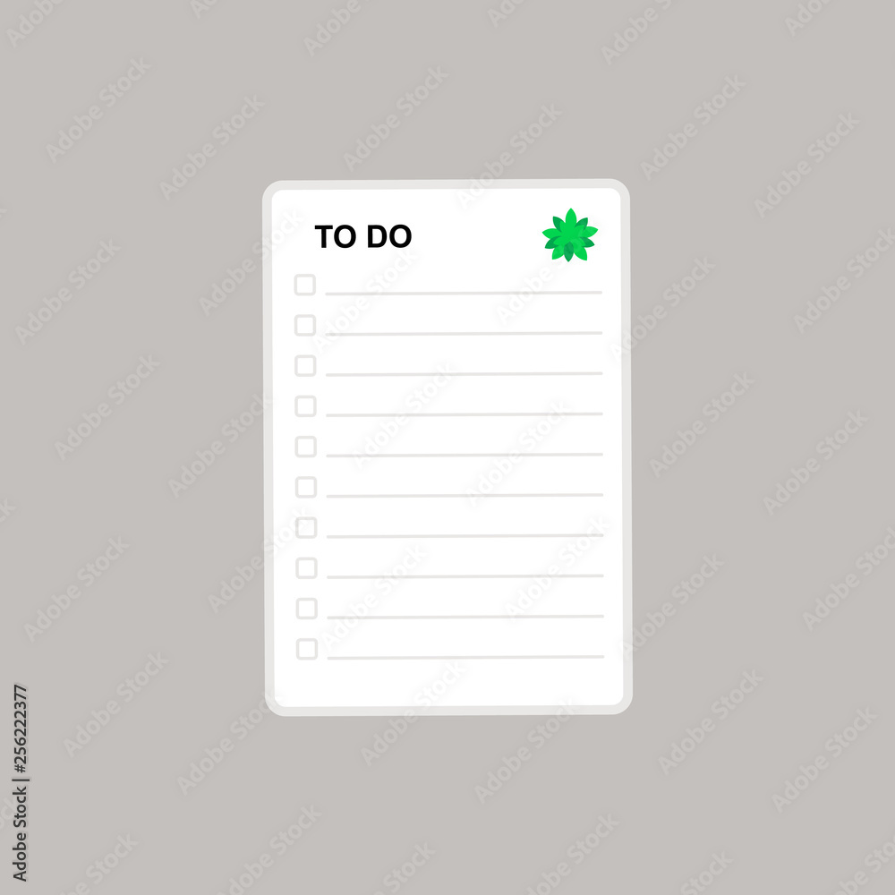 To do list or planning icon concept. To do list is empty. Paper sheets with check marks. Vector flat illustration isolated To do list or planning icon concept. To do list is empty. Paper sheets with check marks. Vector flat illustration isolated