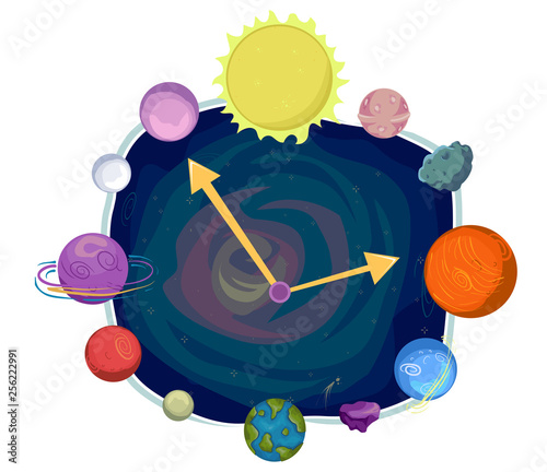 Planets Space Time Illustra...
