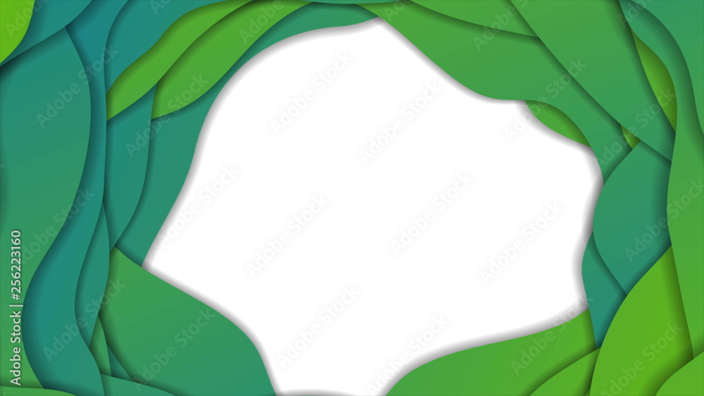 Fototapeta premium Green blue abstract corporate wavy background