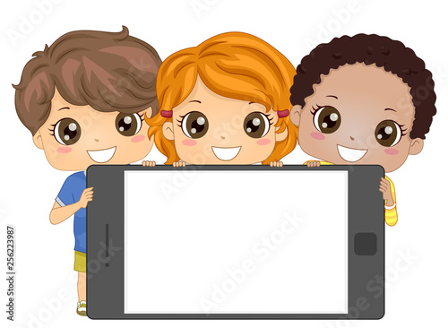 Kids Mobile Arcade Educational Game Illustration