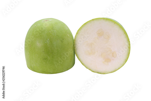 Fresh Winter melon fruit isolated on white background.