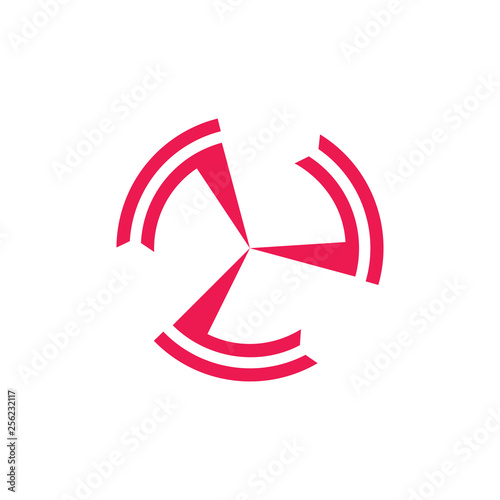 circle geometric turbine logo vector