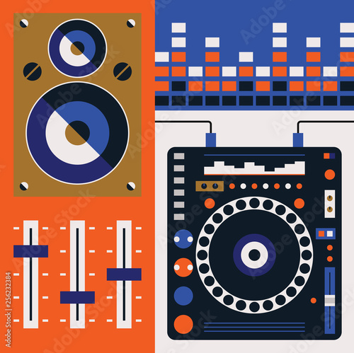 Vector dj background