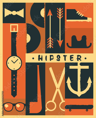 Vector hipster background