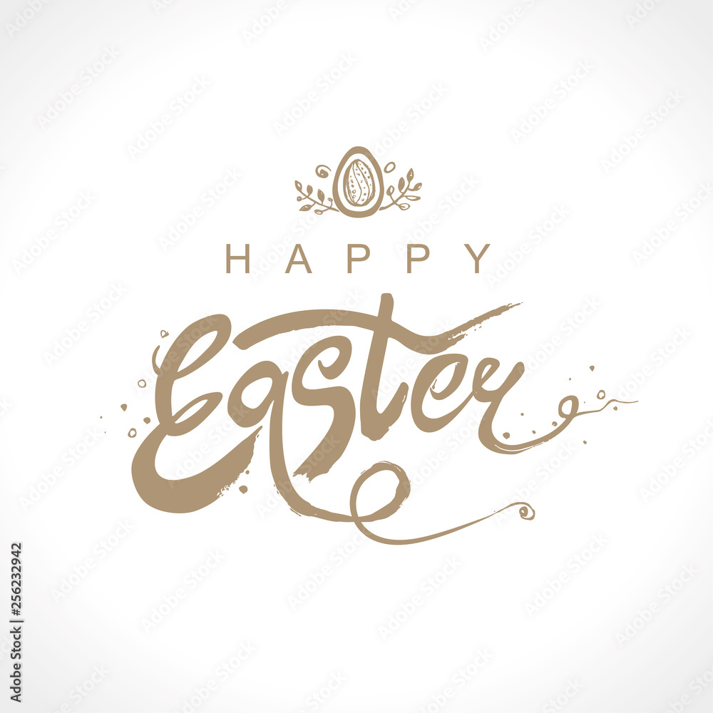 Happy Easter brush hand lettering. Modern calligraphy. Holiday greeting postcard. Vector sign. Sweet hand lettered quote. Template for invitation. Happy Easter brush hand lettering. Modern calligraphy. Holiday greeting postcard. Vector sign. Sweet hand lettered quote. Template for invitation.