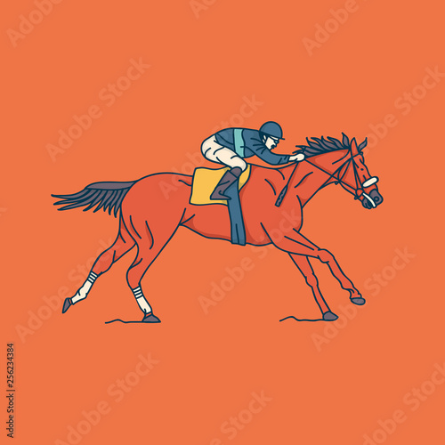Horse racing illustration