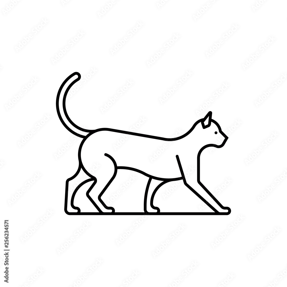 Obraz premium Cat, vector icon