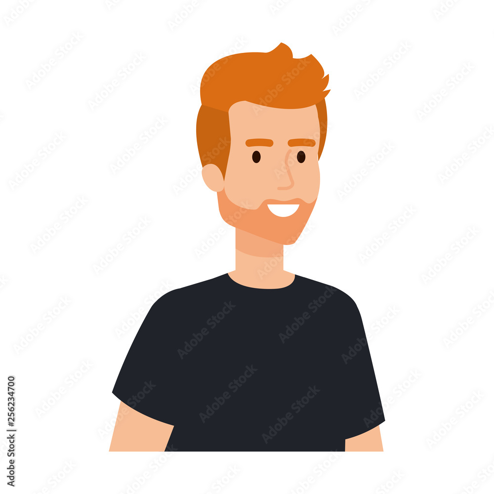 young and casual man character