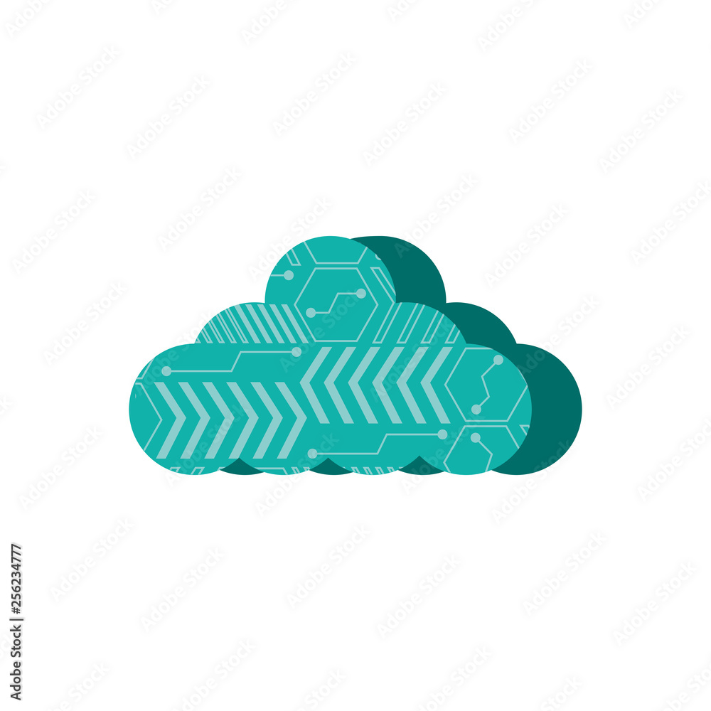 cloud computing isolated icon cloud computing isolated icon