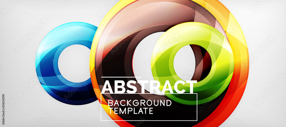 Glossy circles geometric background Glossy circles geometric background