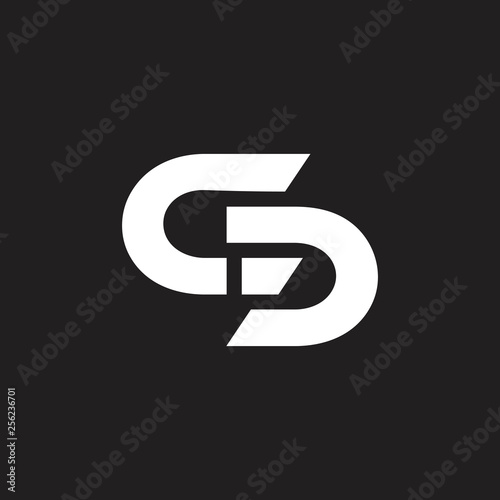 abstract letters cd simple geometric logo