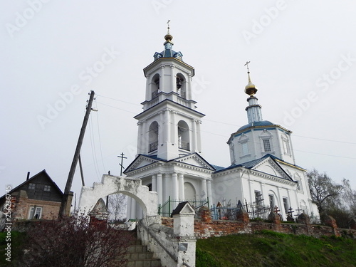 St. pafnutyev Borovsky monastery. Kaluga region. Cemetery, cross photo