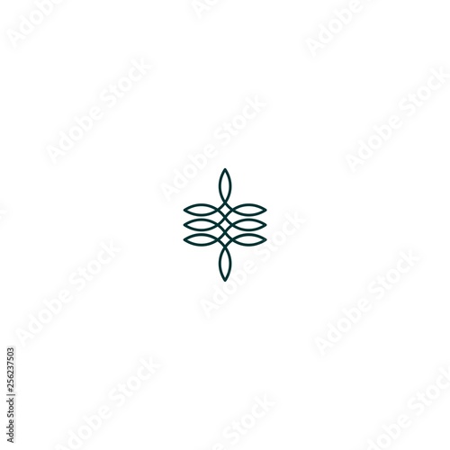 logo line flower abstract