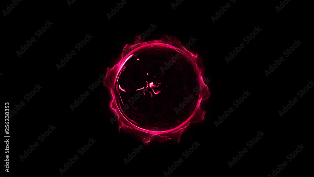 circular shinning glowing light ring sparkle powerful effect dust ...