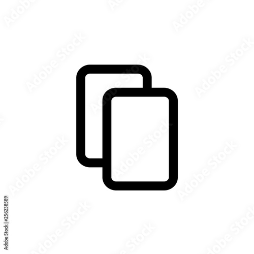 Copy file icon. Duplicate document symbol.