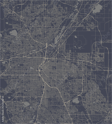 vector map of the city of Denver, Colorado, USA photo