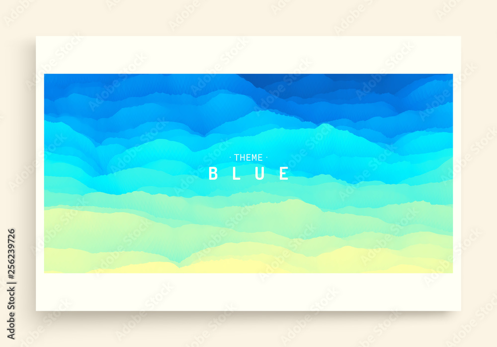 Water surface. Blue abstract background. Vector illustration for design.