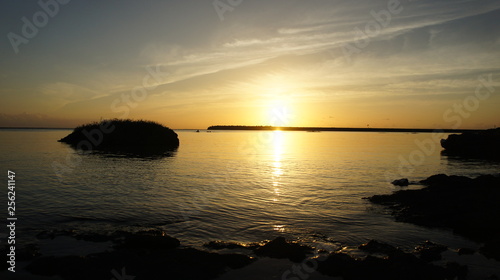 Resort beach sunset photo